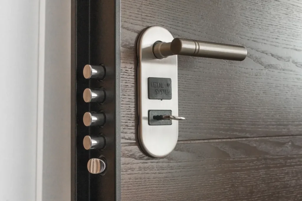 Multipoint lock and lever handle on a door – checking anti-snap lock cylinder fit and the security handle in Consett, Locksmith Consett