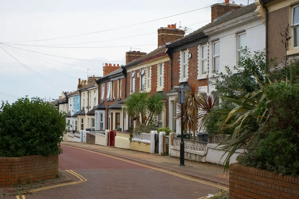 Residential street of terraced houses – broken key removal Consett coverage across the city by Locksmith Consett